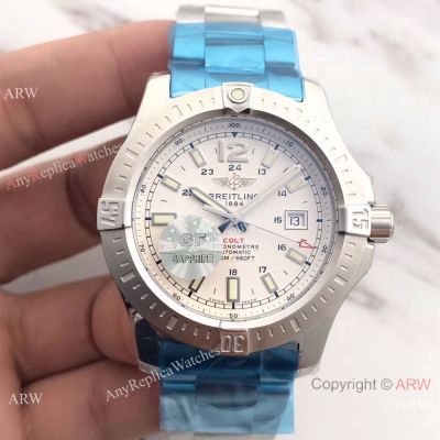 Breitling Colt Automatic 44mm Wrist Watch SS White Dial - Newest Replica